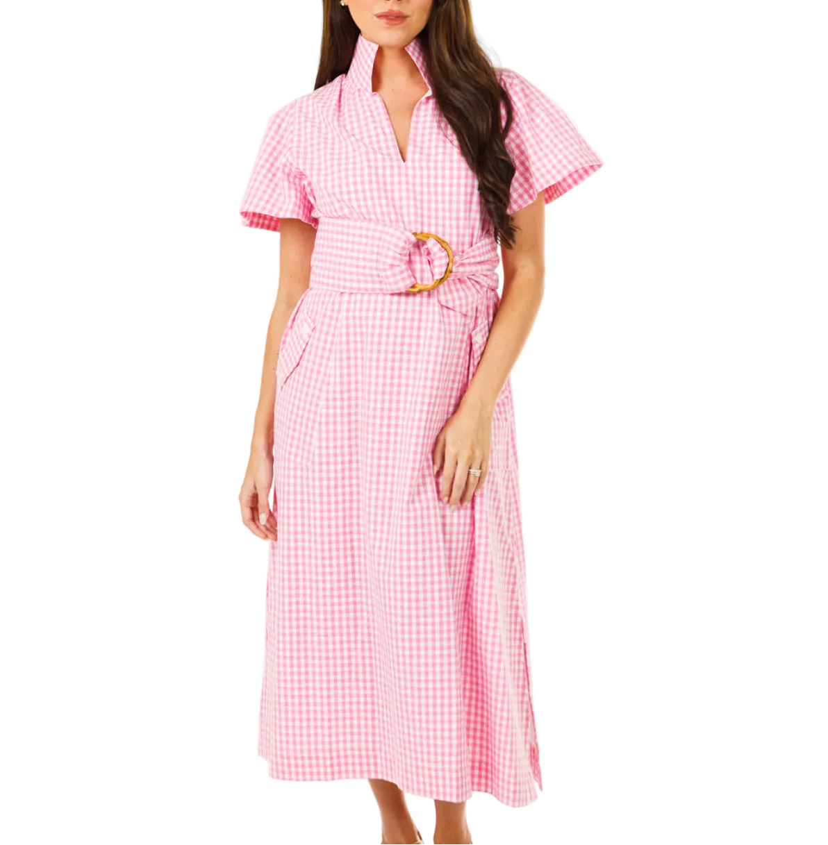 Holly Shae Bria Dress - Pink and White Gingham