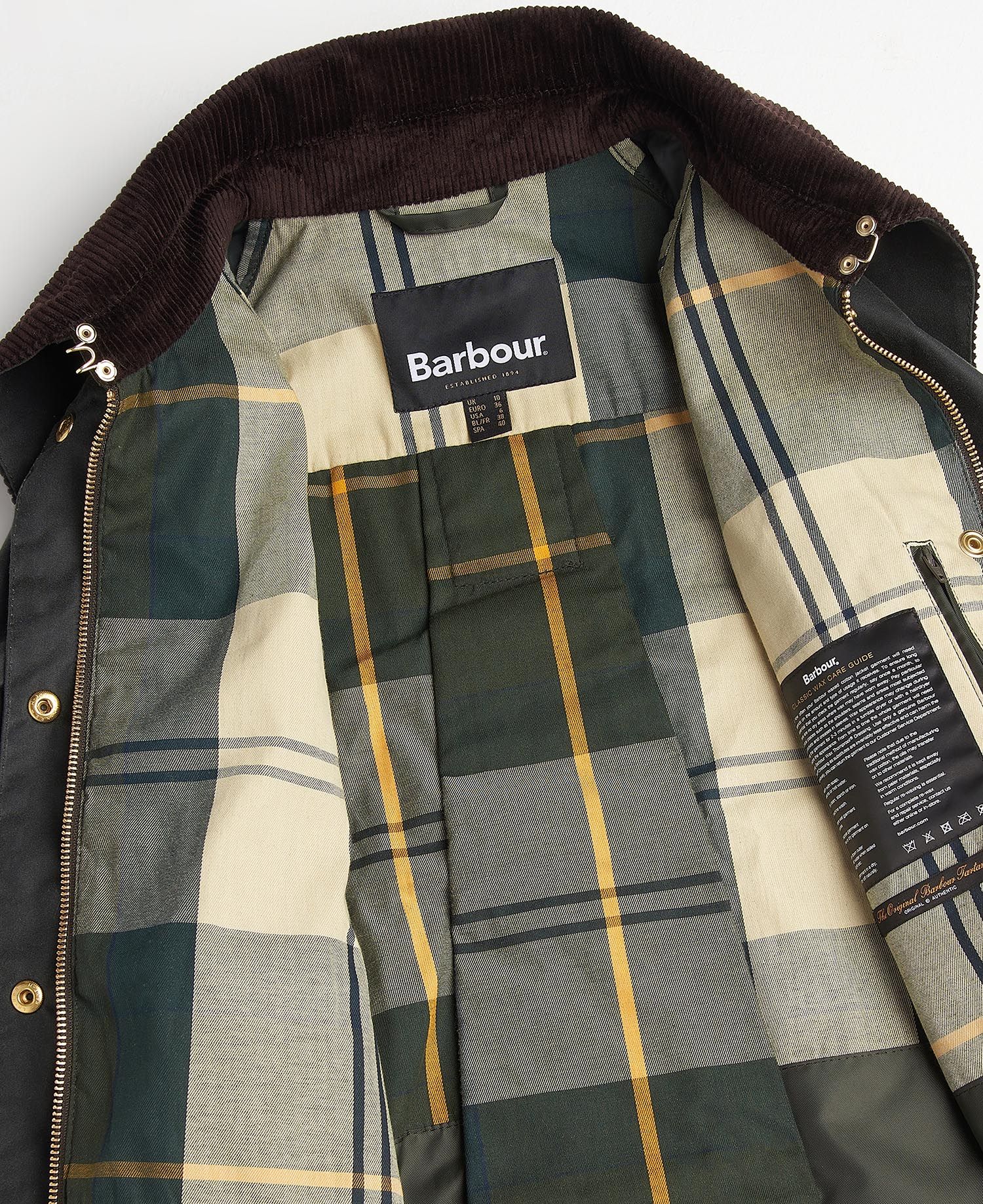 Barbour Catton Waxed Jacket - Sage