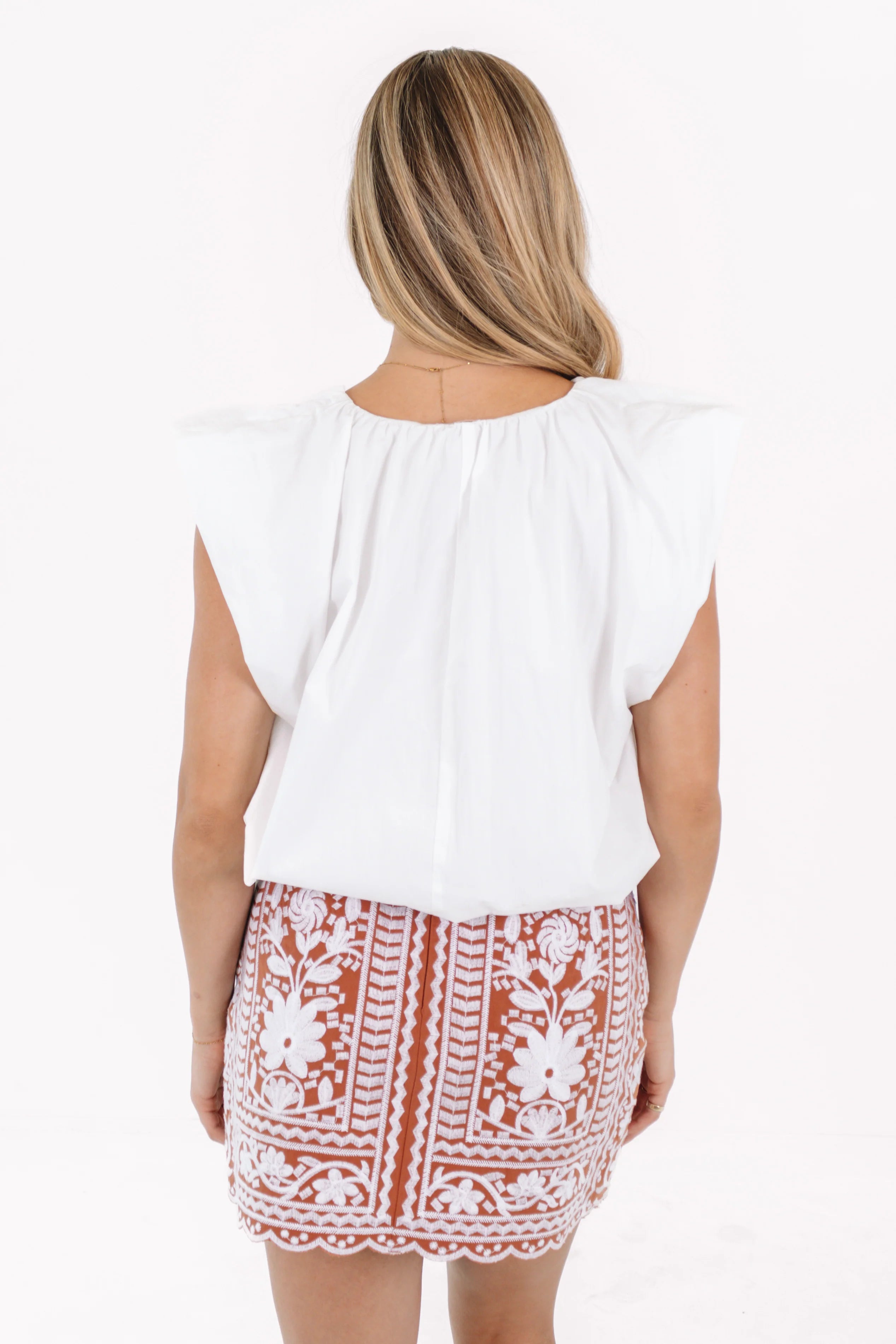 J Marie Layne Top | White and Red