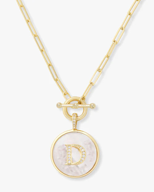 Love Letters Medallion Necklace - Multiple Letters