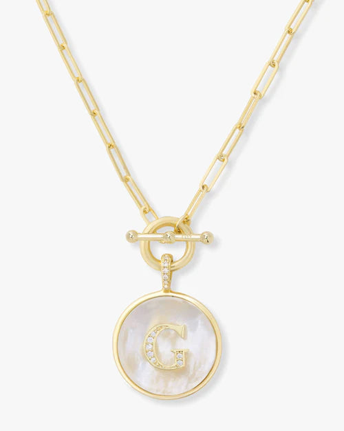 Love Letters Medallion Necklace - Multiple Letters