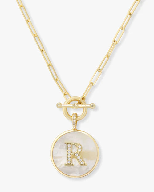 Love Letters Medallion Necklace - Multiple Letters