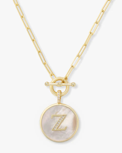 Love Letters Medallion Necklace - Multiple Letters
