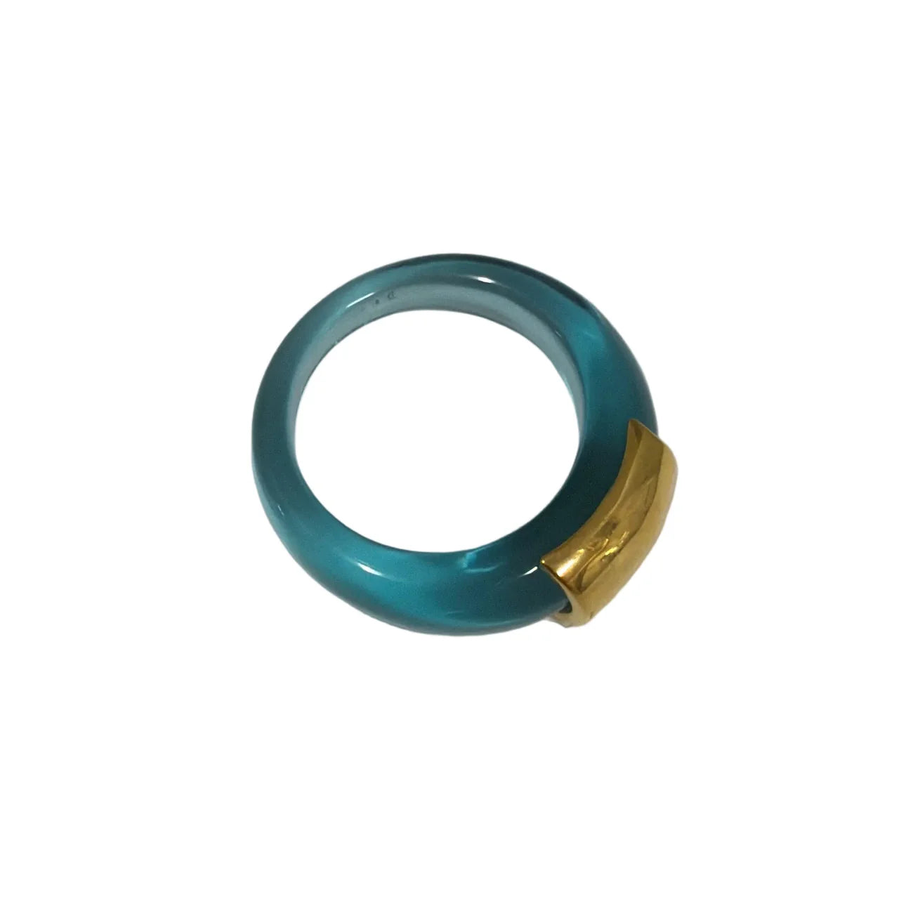 Deep Sea Blue Resin Ring