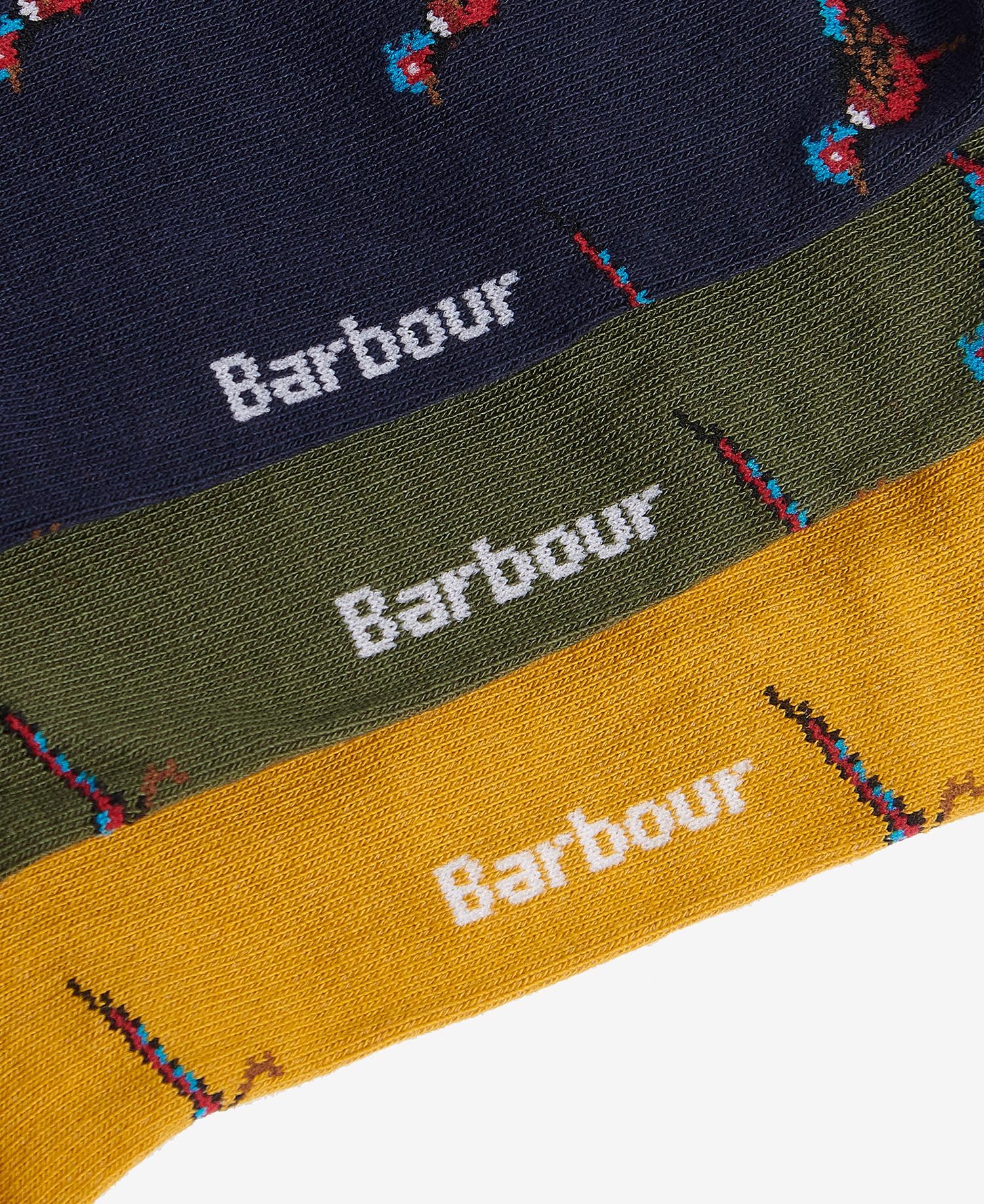 Barbour Pheasant Socks - Gift Boxed - Forest Mist