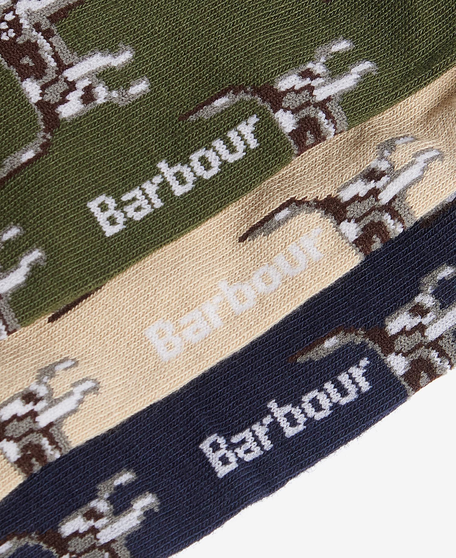 Barbour Pointer Dog Socks  - Gift Boxed Forest Mist