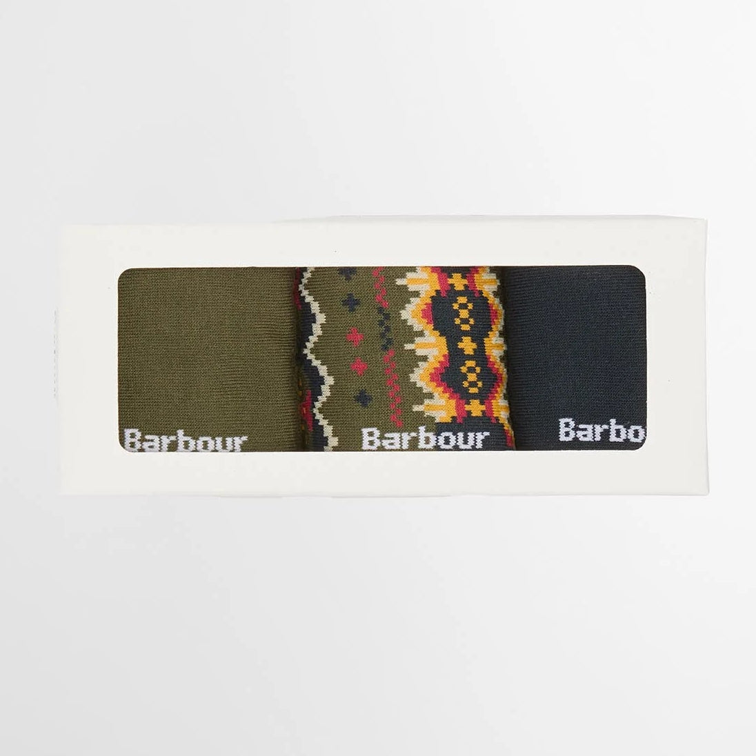 Barbour Case Fair Isle Sock Gift Box