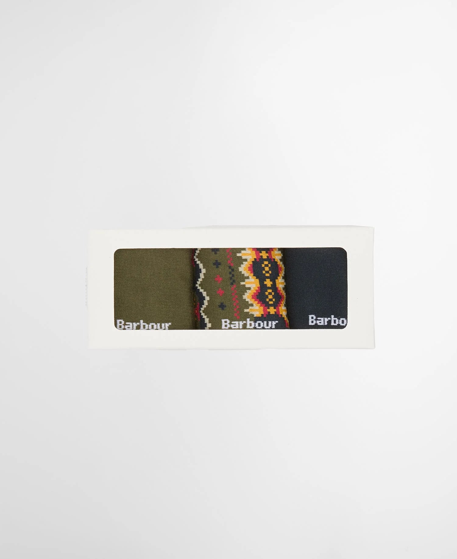 Barbour Case Fair Isle Sock Gift Box