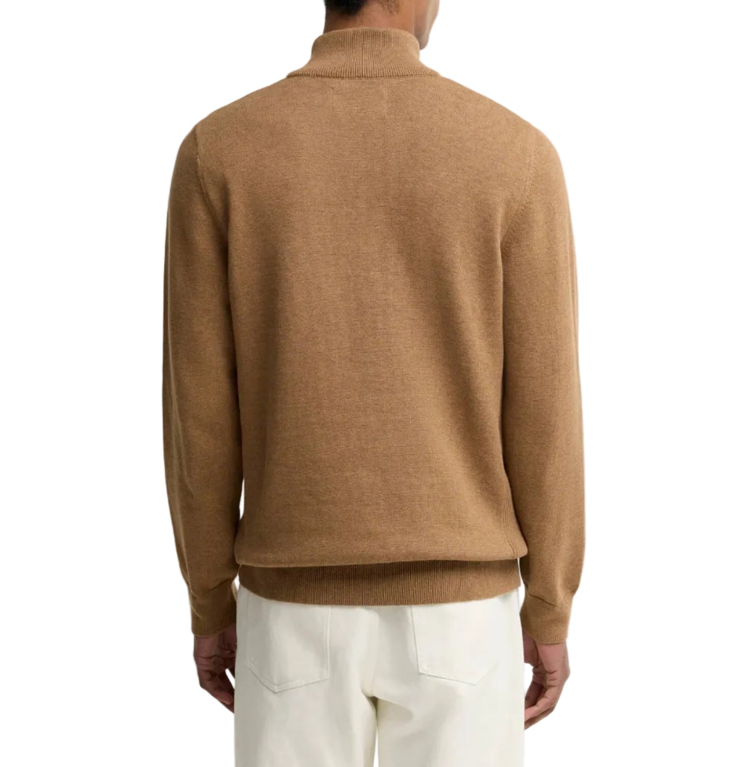 Barbour Cotton Half Zip Knitted Jumper | Sandstone