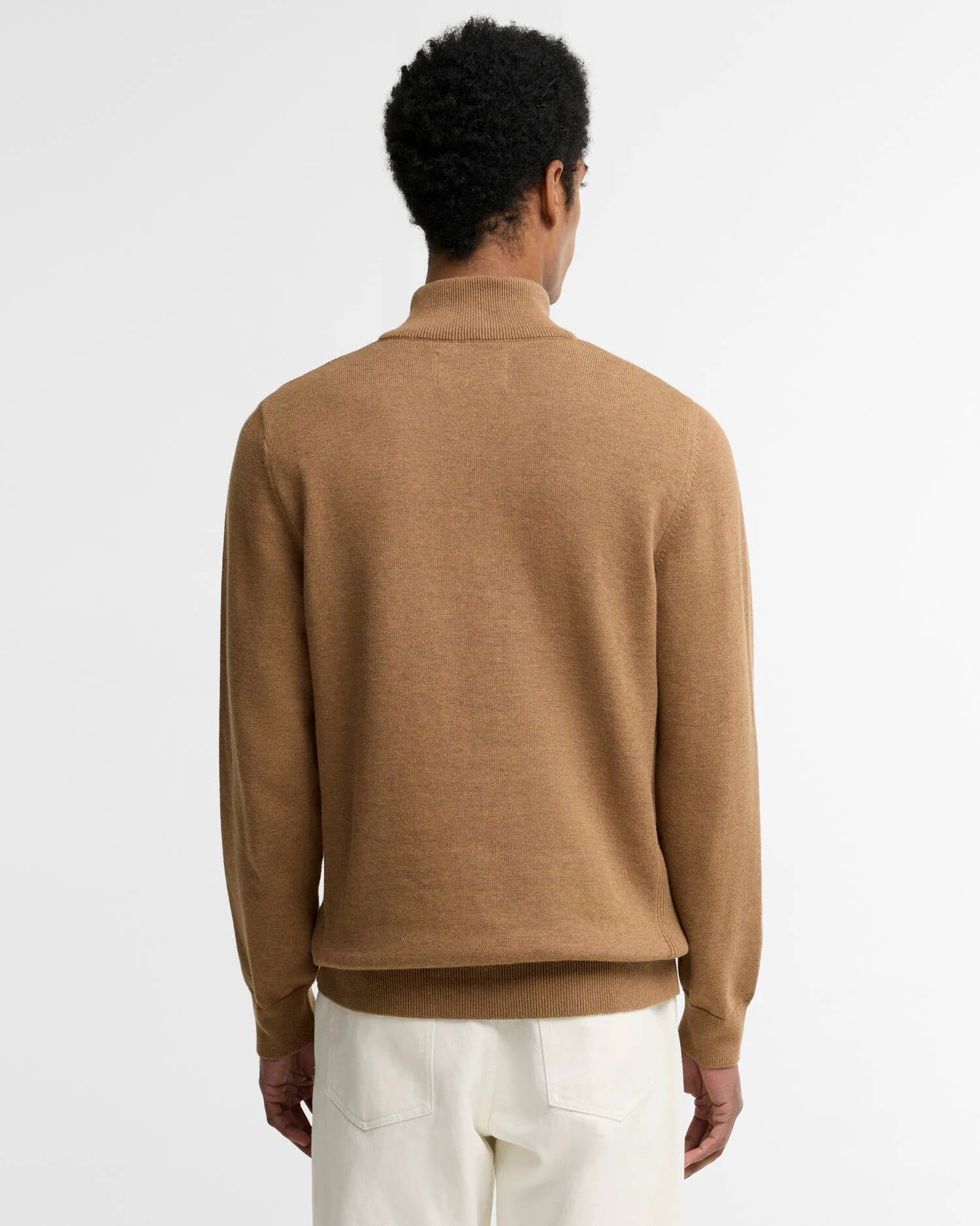 Barbour Cotton Half Zip Knitted Jumper | Sandstone