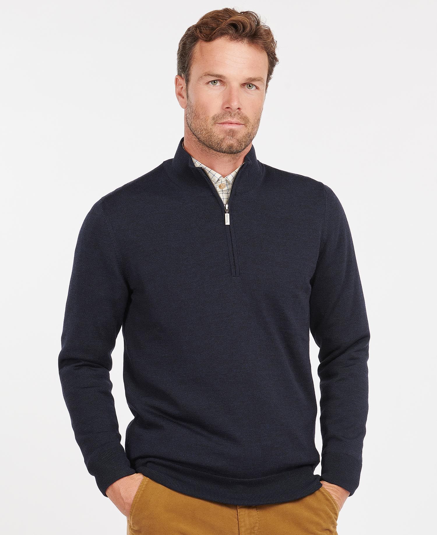 Barbour Gamlin Half Zip Sweater - Navy