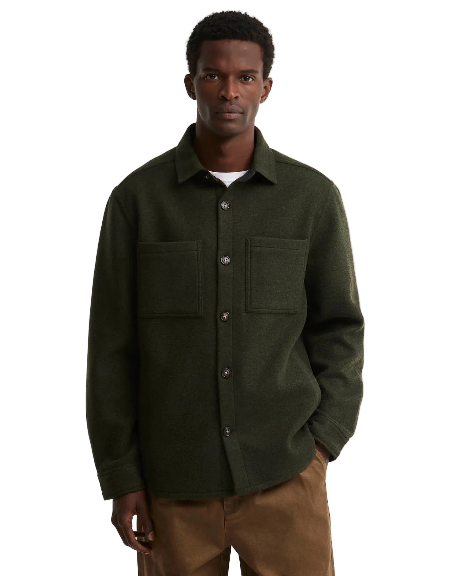 Barbour Marltown Tailored Wool Blend Overshirt | Sage