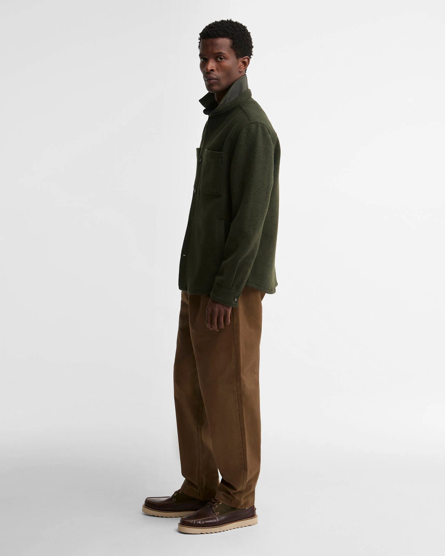 Barbour Marltown Tailored Wool Blend Overshirt | Sage