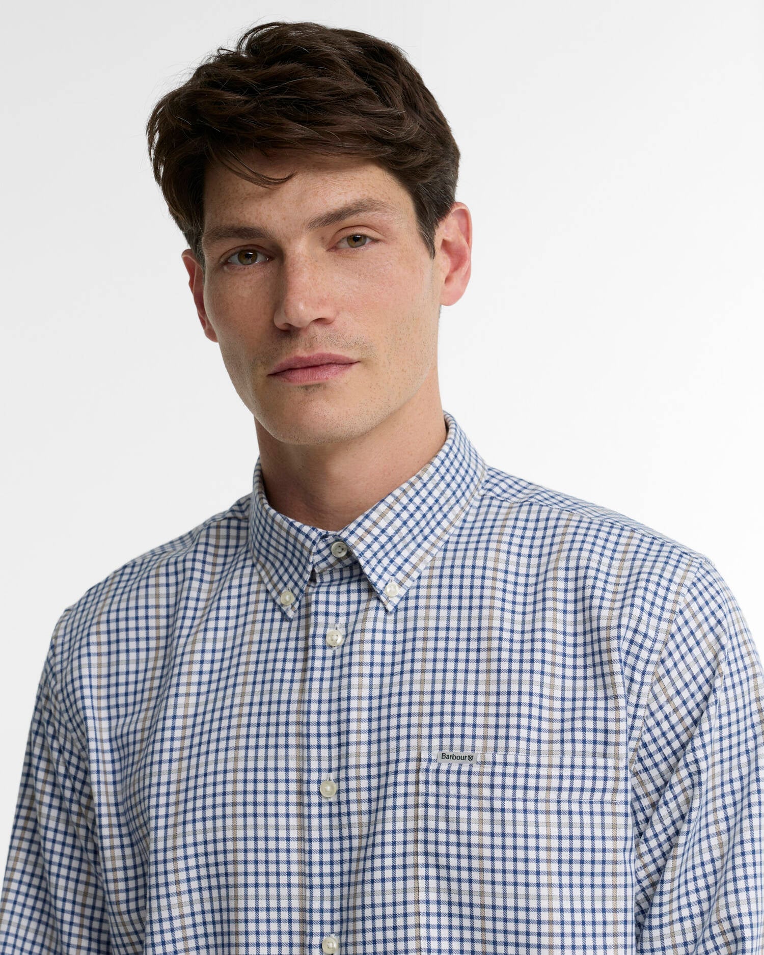 Barbour Henderson Regular Thermo Weave Checked Shirt | Deep Blue