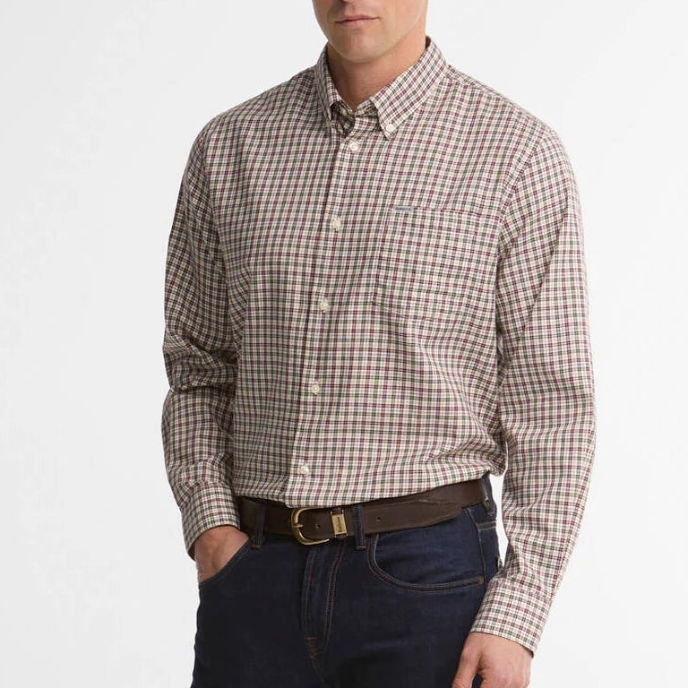 Barbour William Regular Fit Checked Shirt | Olive