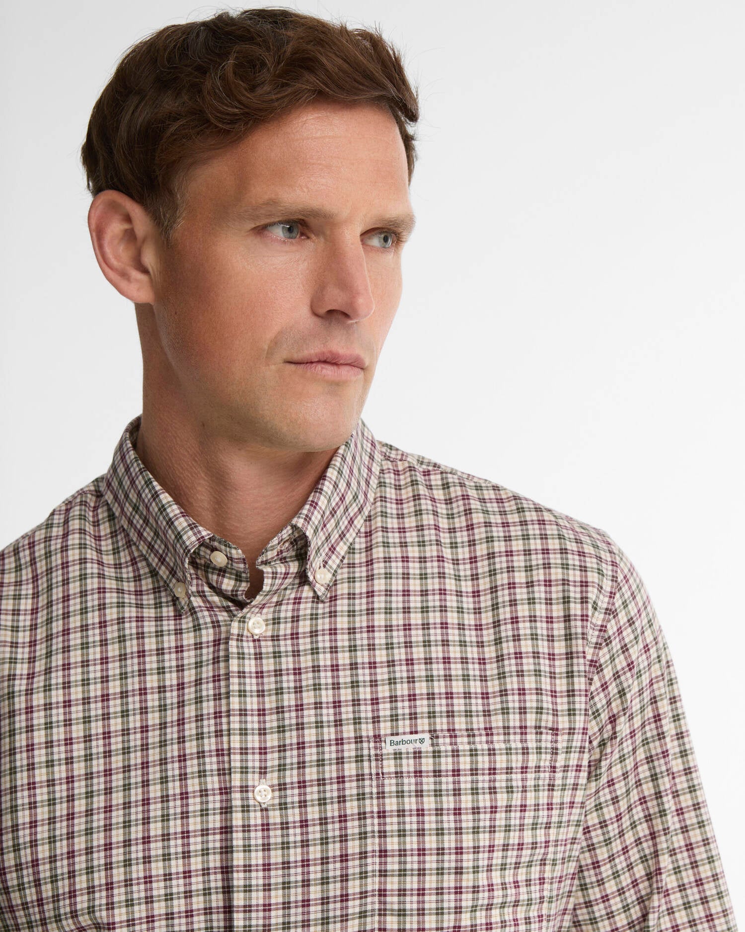 Barbour William Regular Fit Checked Shirt | Olive