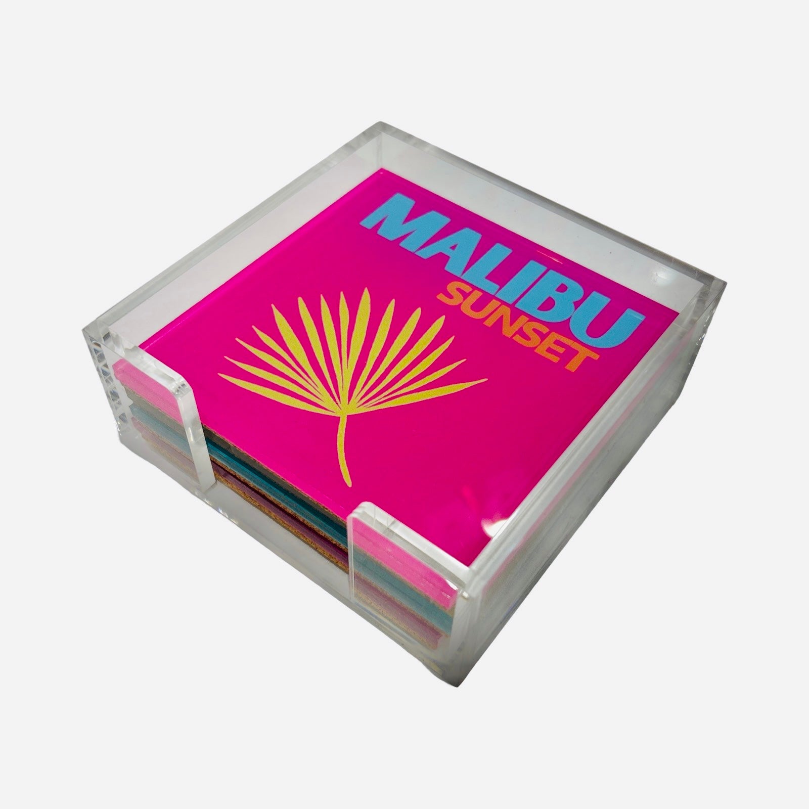 Lucite Travel Coasters - 9 Locales