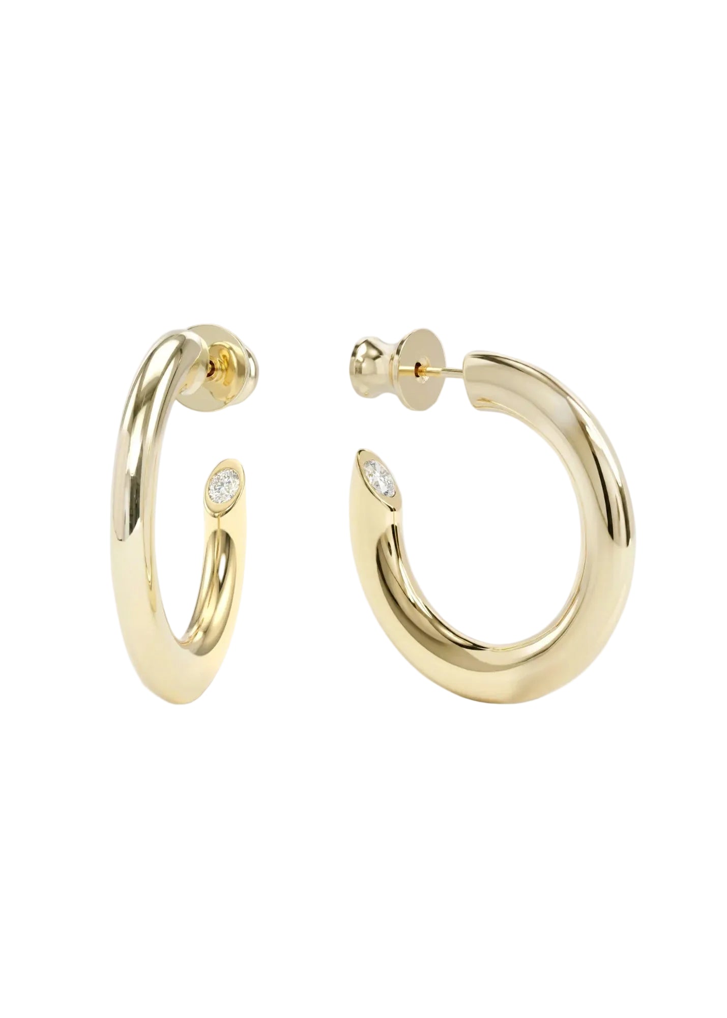 Melinda Maria Beacon Hoops 1" Gold
