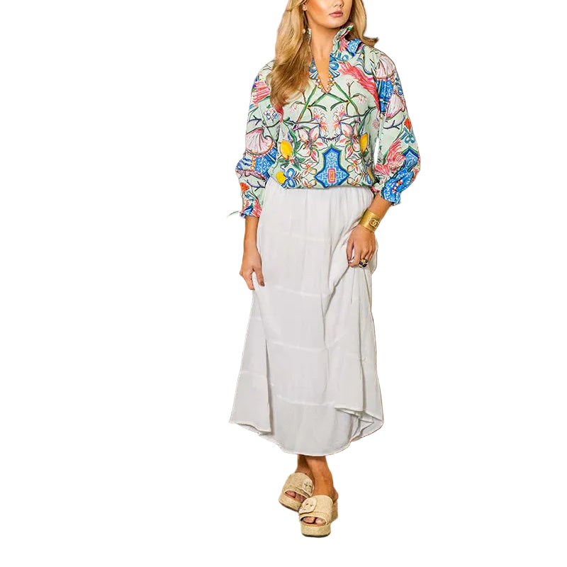 House of MBR Mint Chinois Harper Top