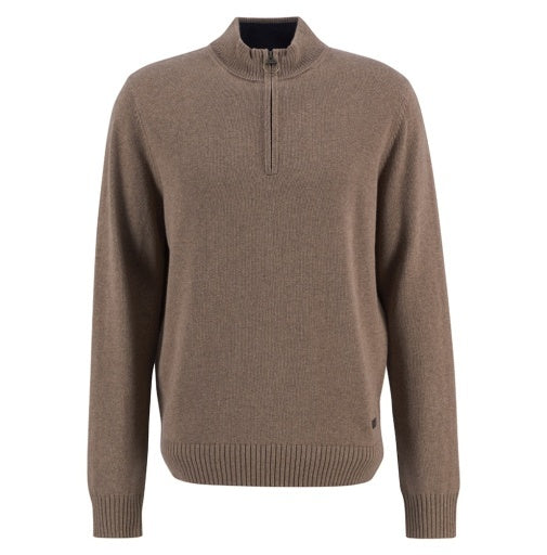 Barbour Kelson Half Zip Knitted Sweater - Stone