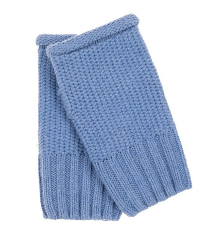 Echo Brioche Honeycomb Handwarmer - French Blue