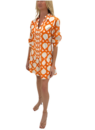 Anna Cate Porter Dress - Red Trellis