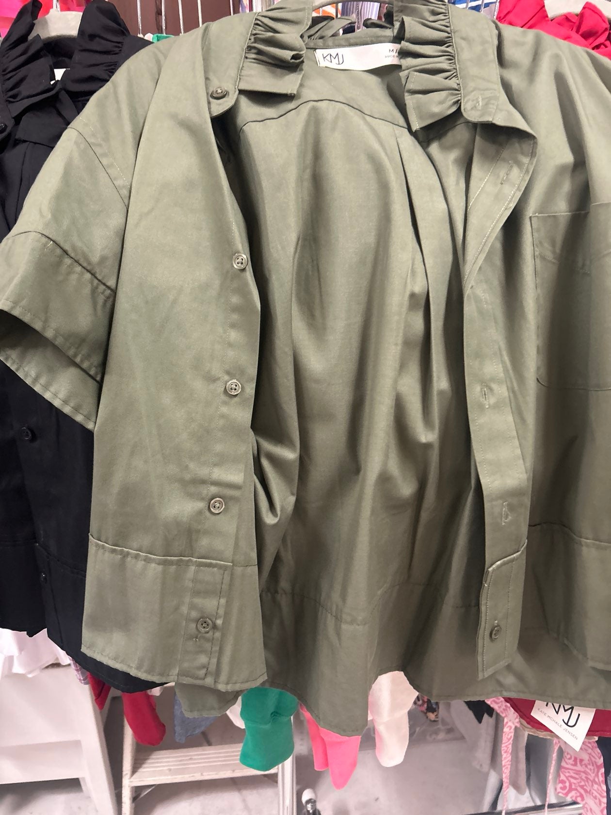 KMJ  Reese Top - Olive Green and Black