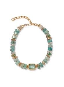 Lizzie Fortunato Goddess Collar in Sage Brush