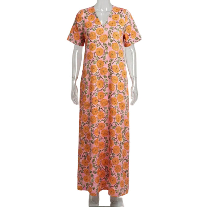 Fitzroy and Willa Edith Dress - Pink and Orange