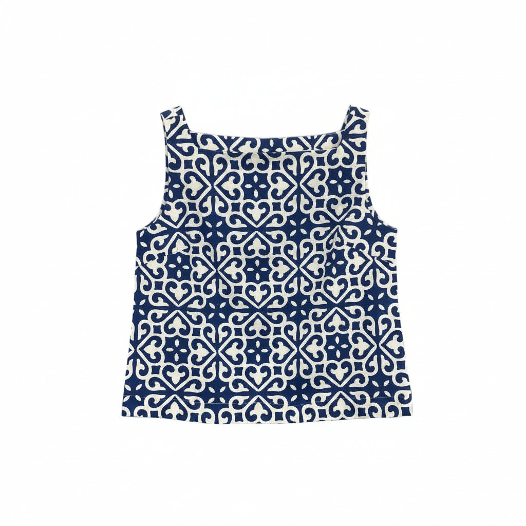 FITZROY & WILLA Annie Top - Blue/White