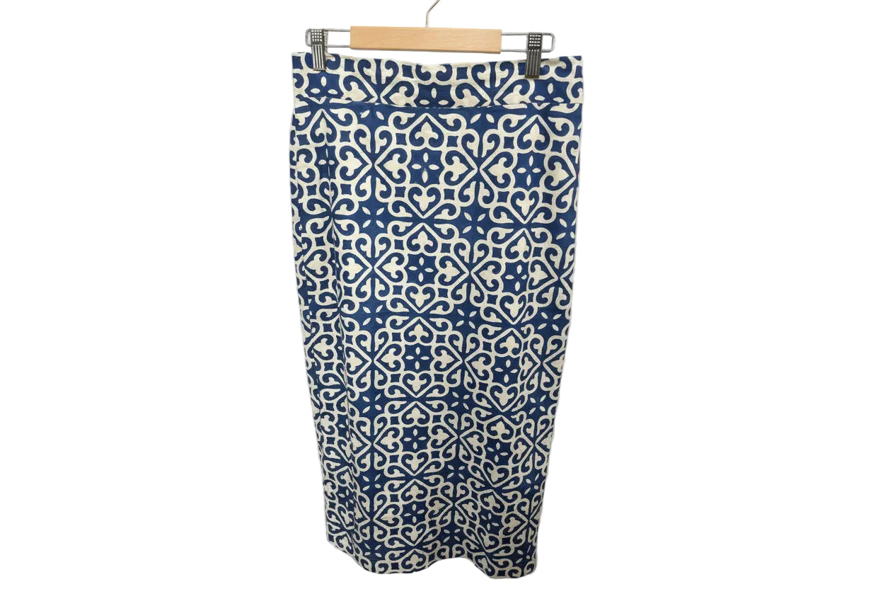 FITZROY & WILLA Taylor Skirt- Blue/White