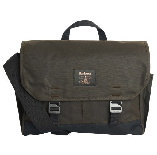 Barbour Field Wax Messenger Bag - Olive