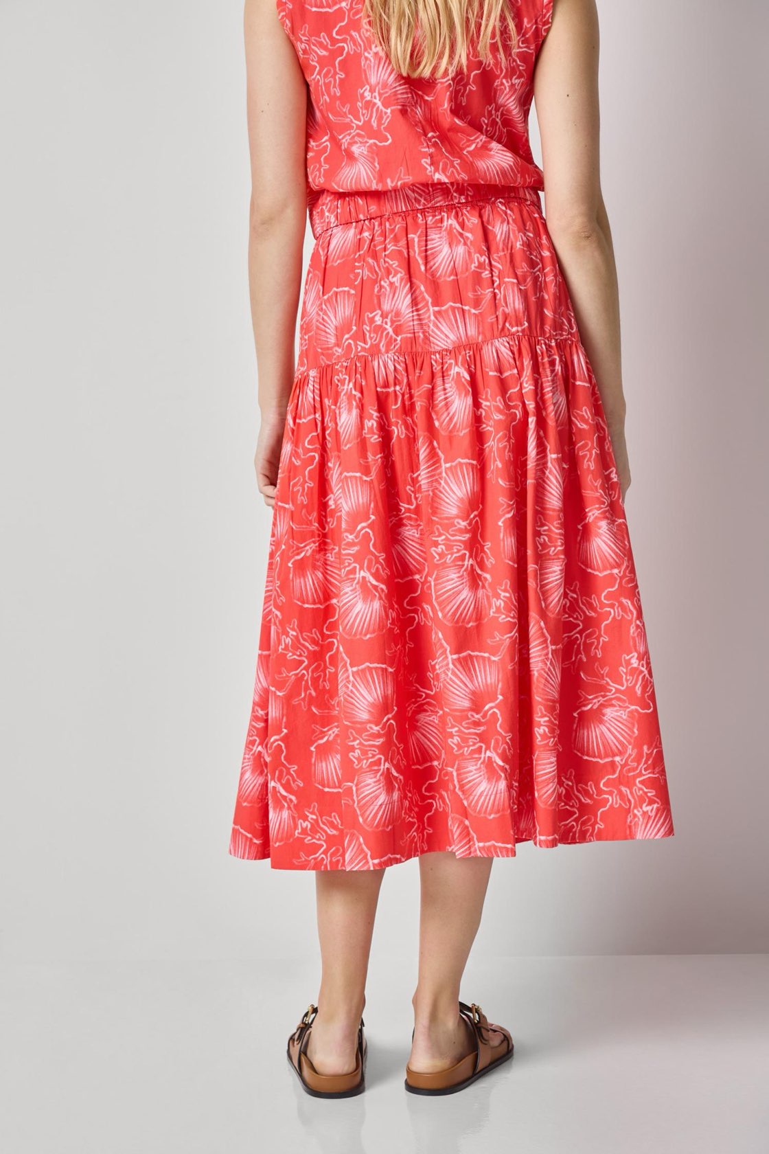 Lilla P Poplin Yoke Skirt - Zinnia Print