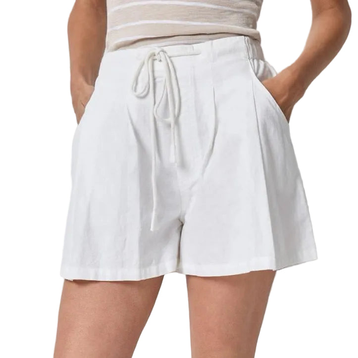 Lilla P Linen Blend Easy Short - White