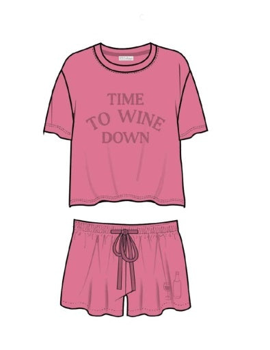 P.J. Salvage Softee Set - Time to Wine Down - Berry