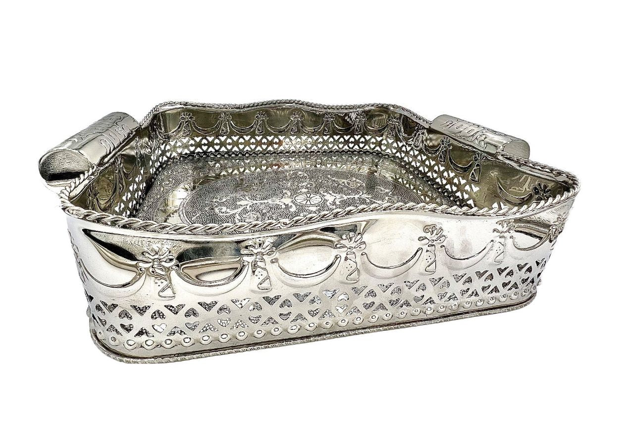 Polished Nickel Embossed Tray