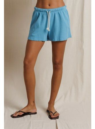 perfectwhitetee french terry sweat shorts | milky blue
