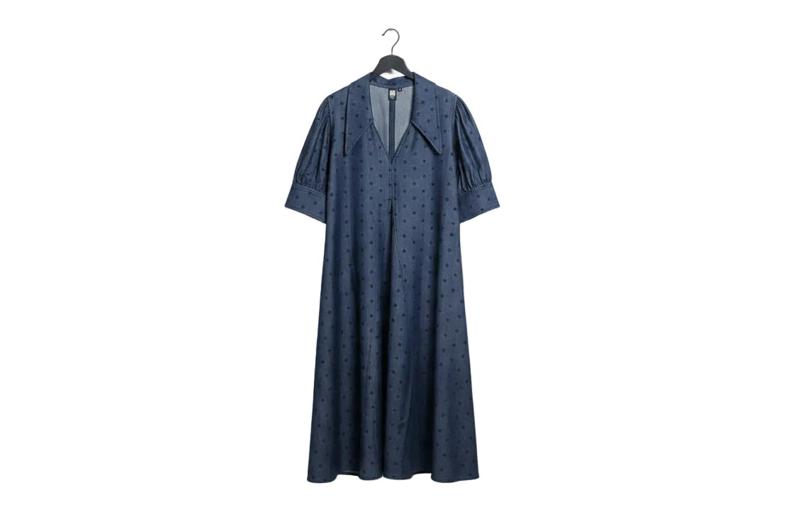 Amber Denim Dots Dress