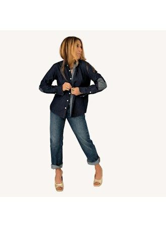Kerri Rosenthal Keaton Denim Shirt | Dark Rinse