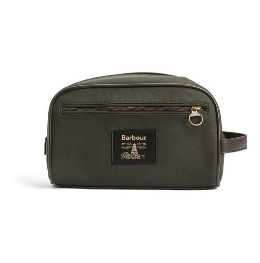Barbour Wax Washbag - Olive