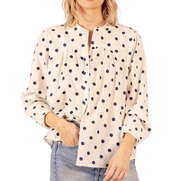 LOLA Texas Top | Brown Polka Dot