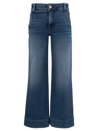 Kut from the Kloth Maya High Rise Wide Legs Wide Hem Scoop Pockets