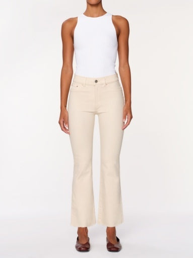 DL1961 Bridget Boot: High Rise Instasculpt™ Crop | Flax