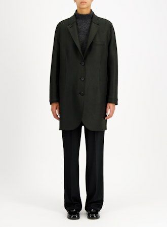 Harris Wharf London Boyfriend Coat Pressed Wool - Black