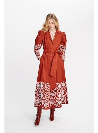 Carolina K Anais Dress | Winter Vine Burgundy