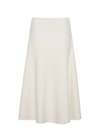 Burgess Collection The Nan Knit Midi Skirt | Cream Blend