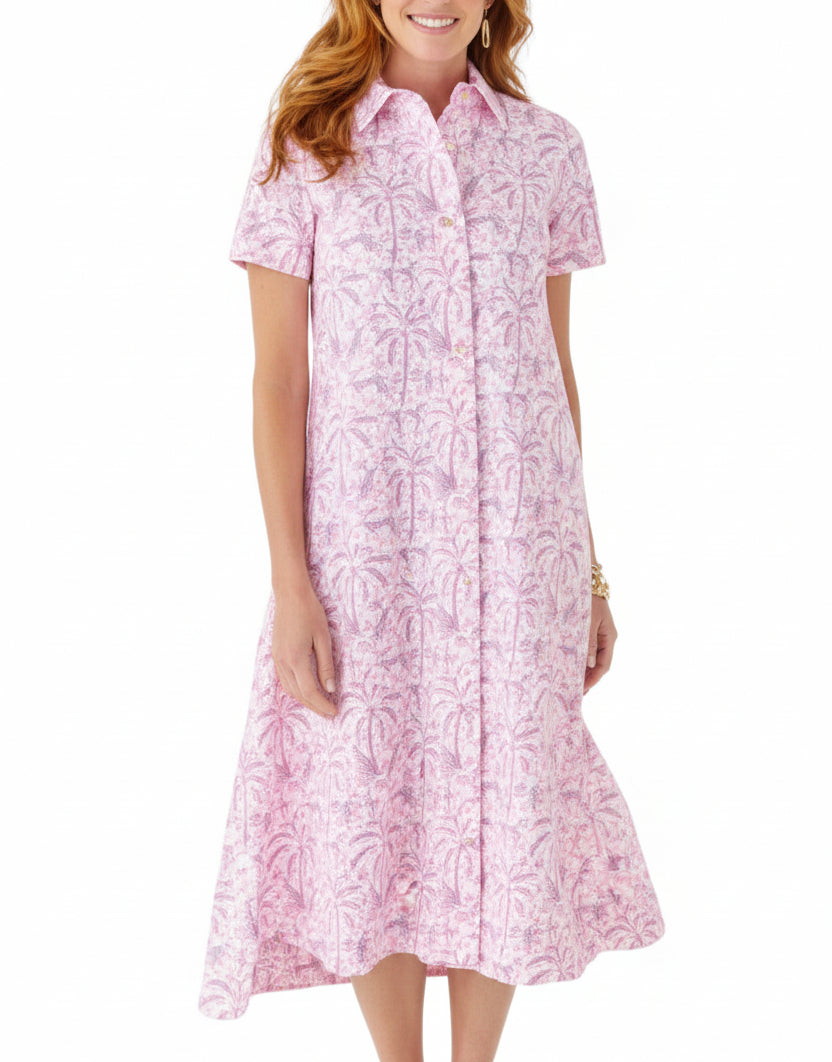 Caryn Lawn Millie Jungle Dress Pink