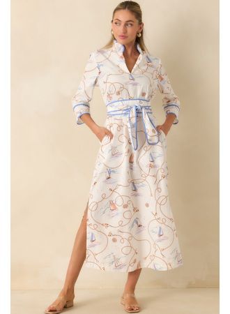 Prosperina Matilda Maxi Dress - Nautical Nature