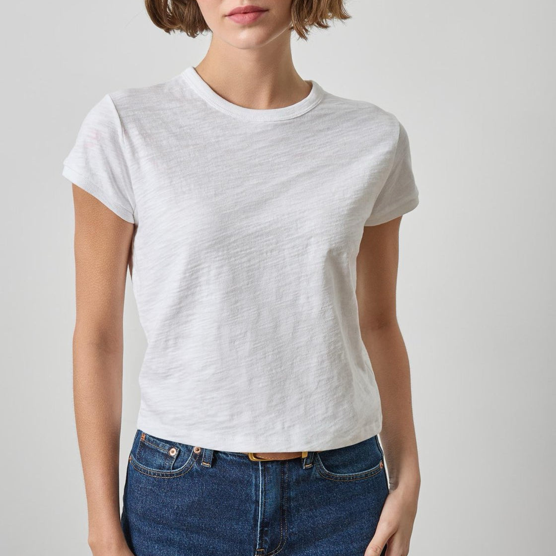 Lilla P Boxy Cap Sleeve Top | White