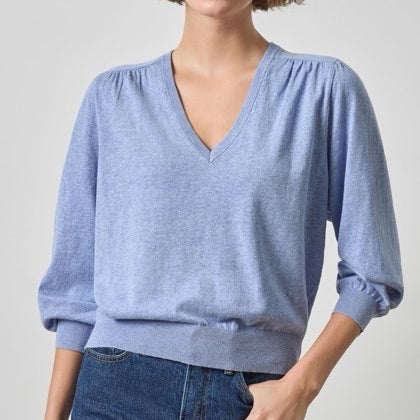 Lilla P V-Neck Blouson Sweater | Lake